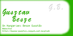 gusztav besze business card